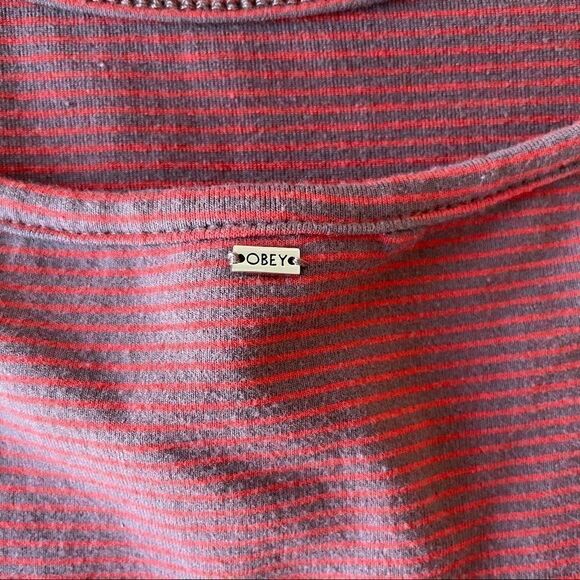 Obey Striped Bodycon Mini Dress - Size Small - Picture 5 of 6